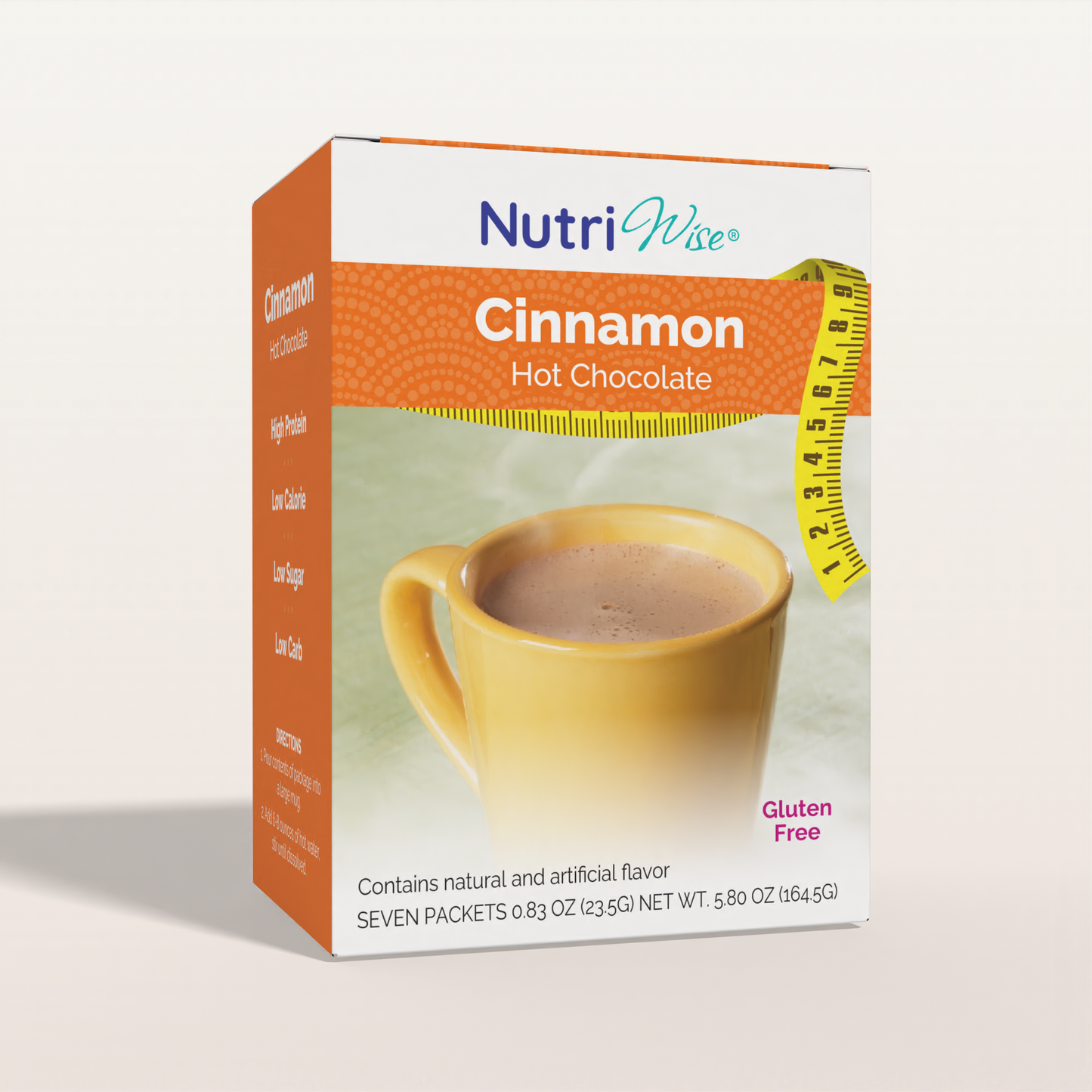 NutriWise Cinnamon Hot Chocolate High-Protein Drink (7ct)
