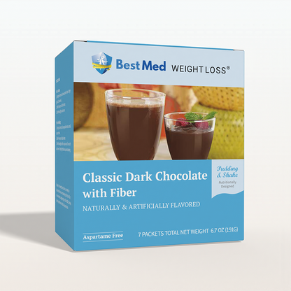 BestMed Classic Dark Chocolate Pudding & Shake with Fiber (7ct)