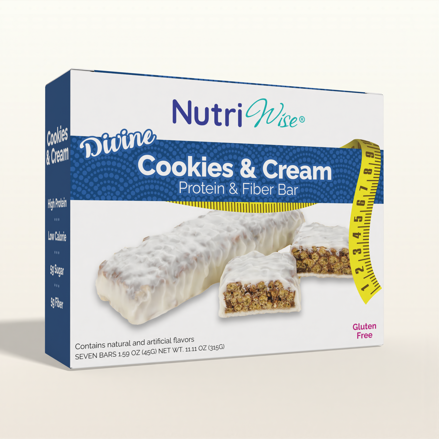 NutriWise Divine Cookies & Cream Protein Bars (7ct)