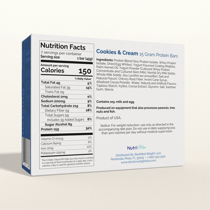 NutriWise Divine Cookies & Cream Protein Bars (7ct)