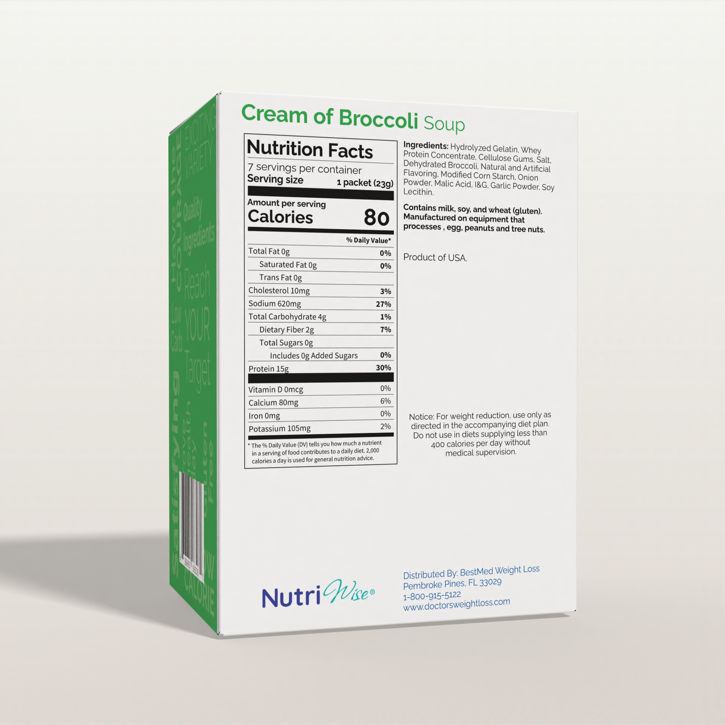 NutriWise Protein Soup | Cream of Broccoli (7ct)