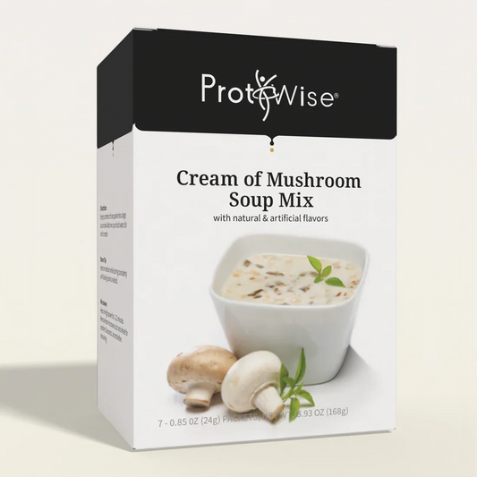 ProtiWise Cream of Mushroom Soup | High-Protein Mushroom Soup (7ct)