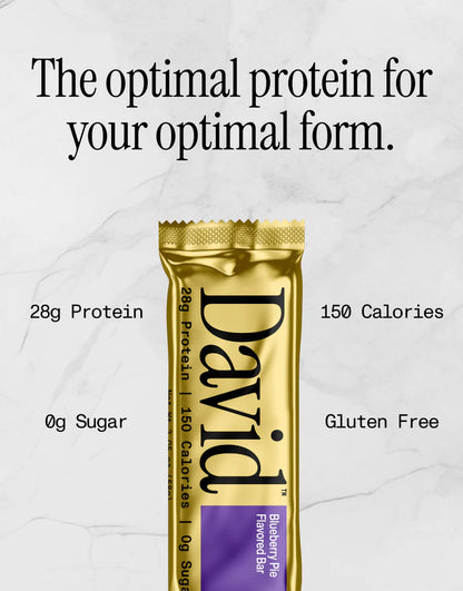 David Bars 28g High-Protein | Blueberry Pie (12ct)