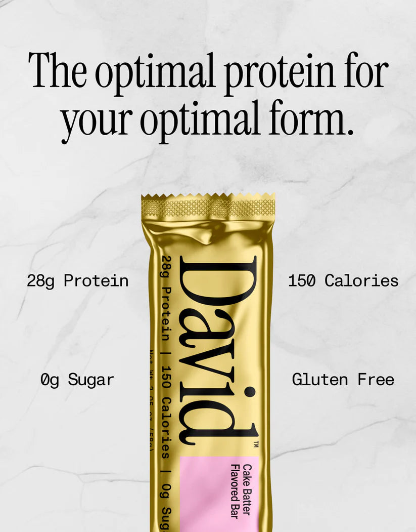 David Bars 28g High-Protein | Cake Batter (12ct)
