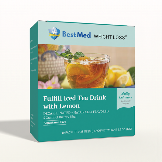 BestMed Fulfill Iced Tea Drink | High-Fiber Lemon Tea (10ct)