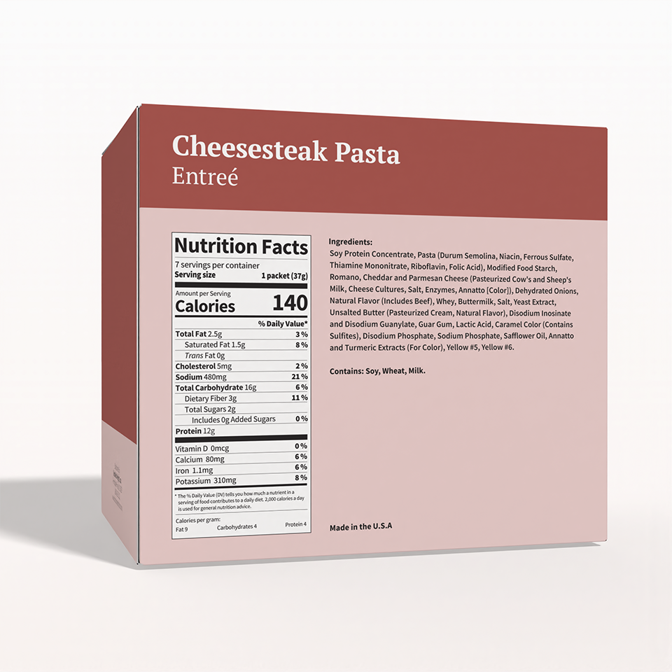 BestMed High-Protein Meal, Cheesesteak Pasta Entree (7ct)