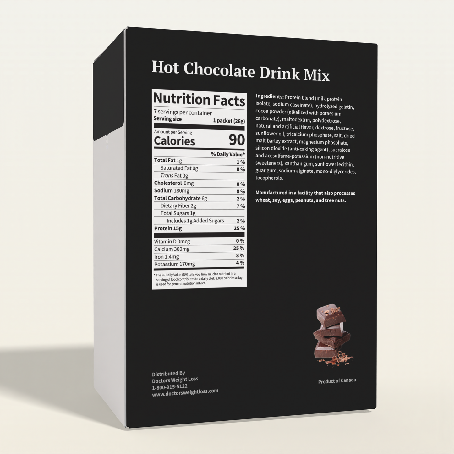 ProtiWise Hot Chocolate Drink | High-Protein (7ct)