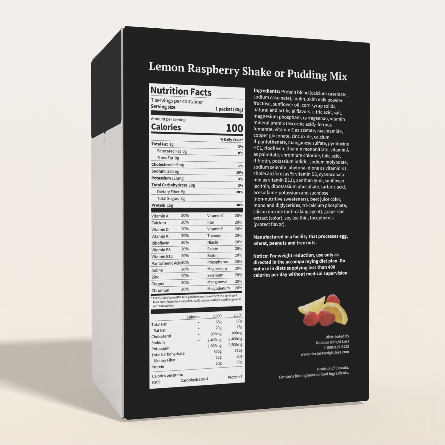 ProtiWise Lemon Raspberry Shake or Pudding Mix (7ct)