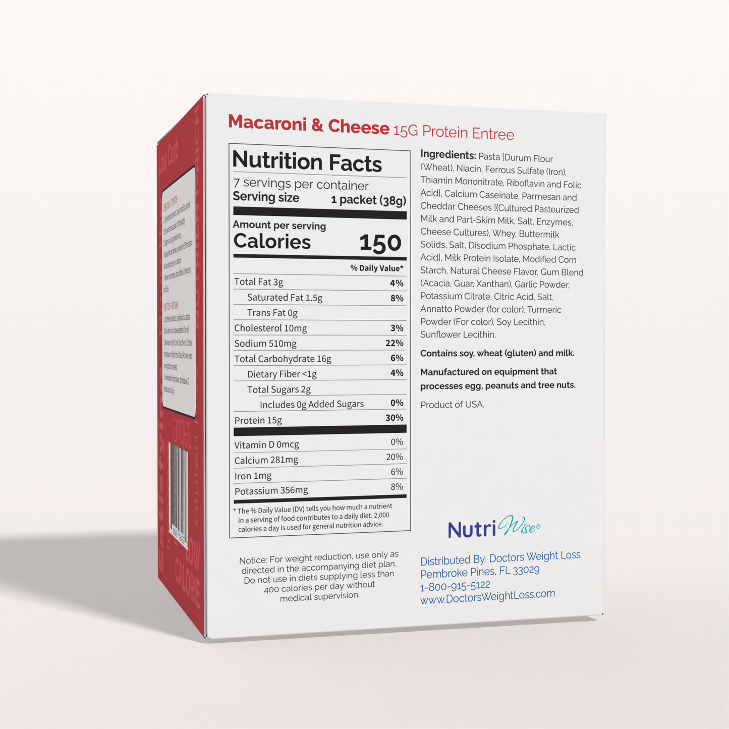 NutriWise Creamy Macaroni & Cheese | High Protein Pasta (7ct)