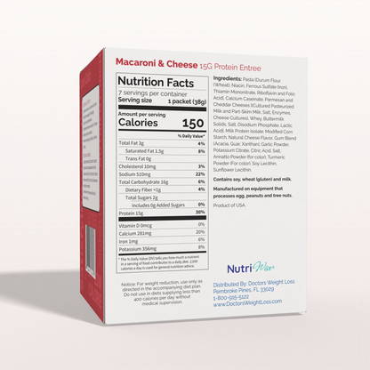 NutriWise Creamy Macaroni & Cheese | High Protein Pasta (7ct)