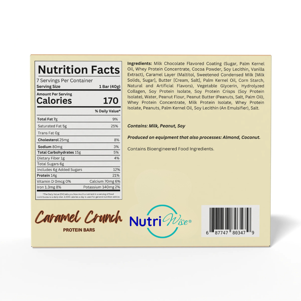 NutriWise Caramel Crunch Bars (7ct)