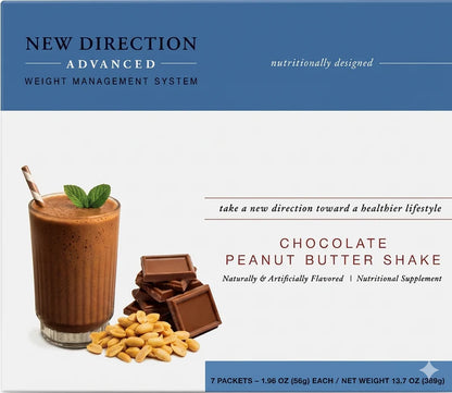 New Direction Chocolate Peanut Butter Shake | 27g Protein (7ct)