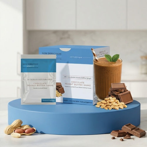 New Direction Chocolate Peanut Butter Shake | 27g Protein  | 7 Count