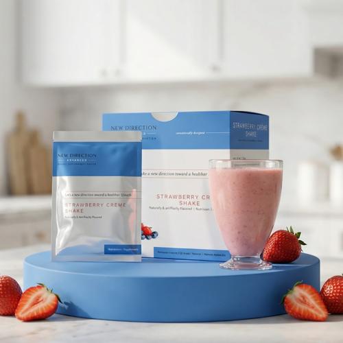 New Direction Strawberry Creme Shake | 27g Protein  | 7 Count