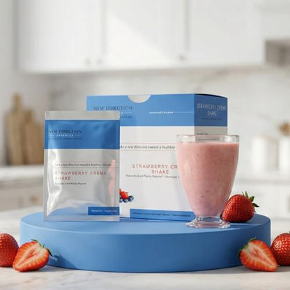 New Direction Strawberry Creme Shake | 27g Protein  | 7 Count
