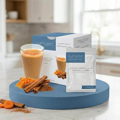 Numetra Spiced Carrot Cake Pudding and Shake | 20g Protein | 7 Count