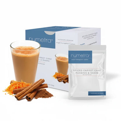 Numetra Spiced Carrot Cake Pudding and Shake | 20g Protein | 7 Count