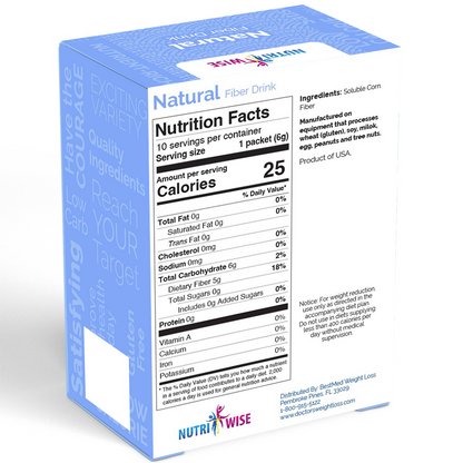 NutriWise® Natural Fiber Mix Unflavored (10/Box) - Doctors Weight Loss