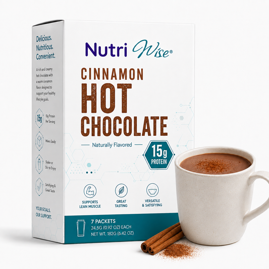 NutriWise Cinnamon Hot Chocolate High-Protein Drink (7ct)