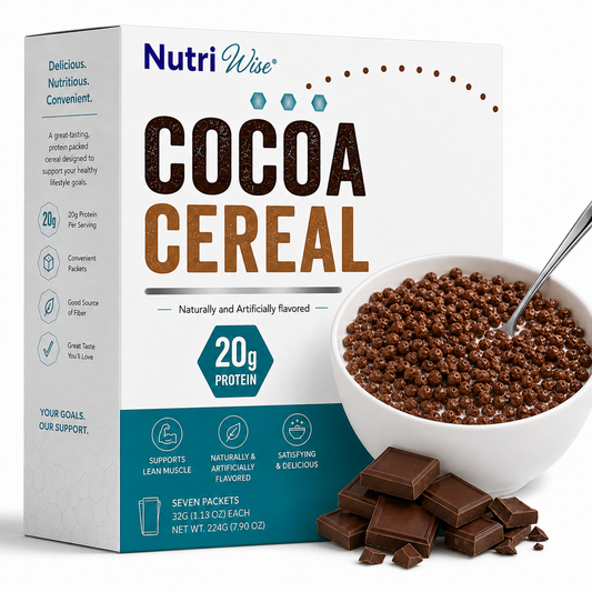 NutriWise Rich Cocoa Cereal | High-Protein Breakfast (7ct)