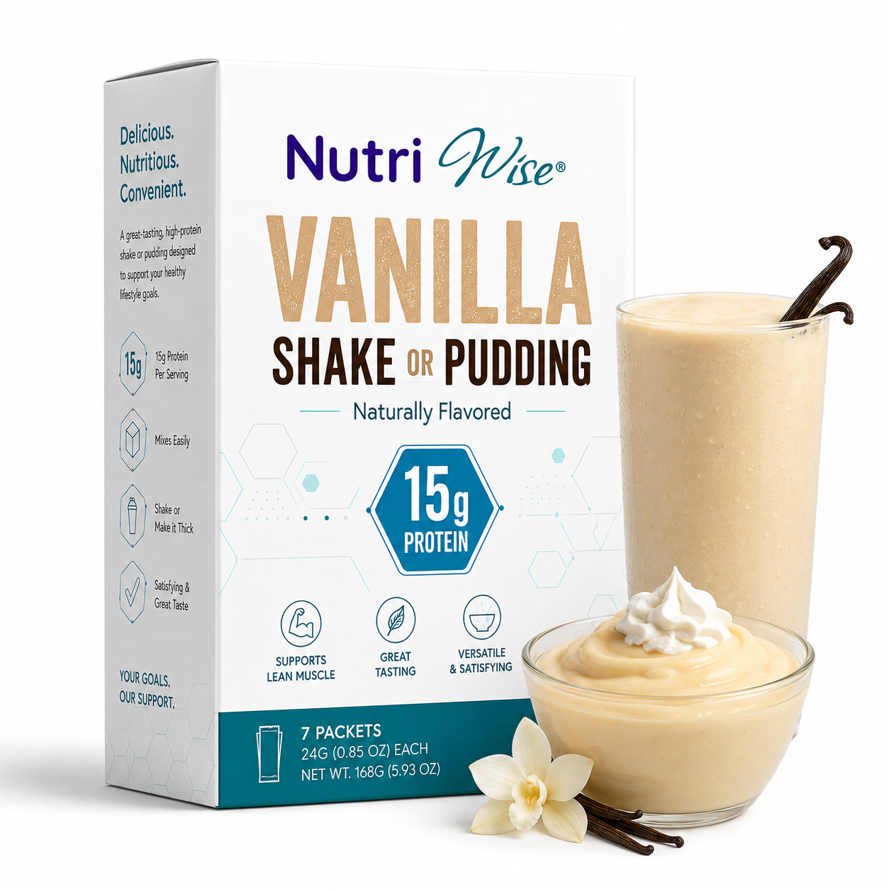 NutriWise Vanilla Protein Shake or Pudding (7ct)