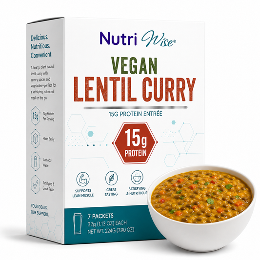 NutriWise Vegan Lentil Curry | High Protein (7ct)