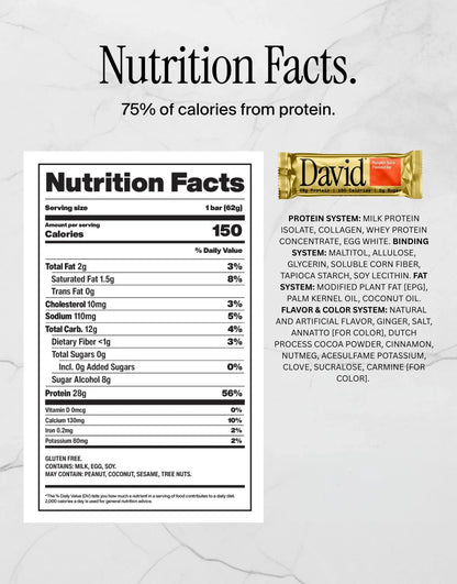 David Bars 28g High-Protein | Pumpkin Spice Bar (1ct)
