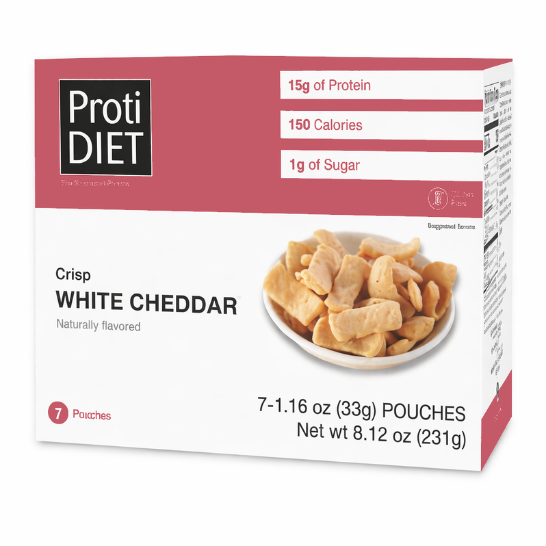 ProtiDiet - White Cheddar Crisps (7/Box) - Doctors Weight Loss