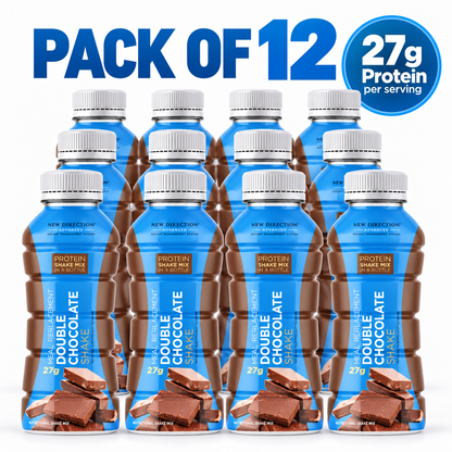 New Direction Double Chocolate 27g Protein Shake (12 bottle)