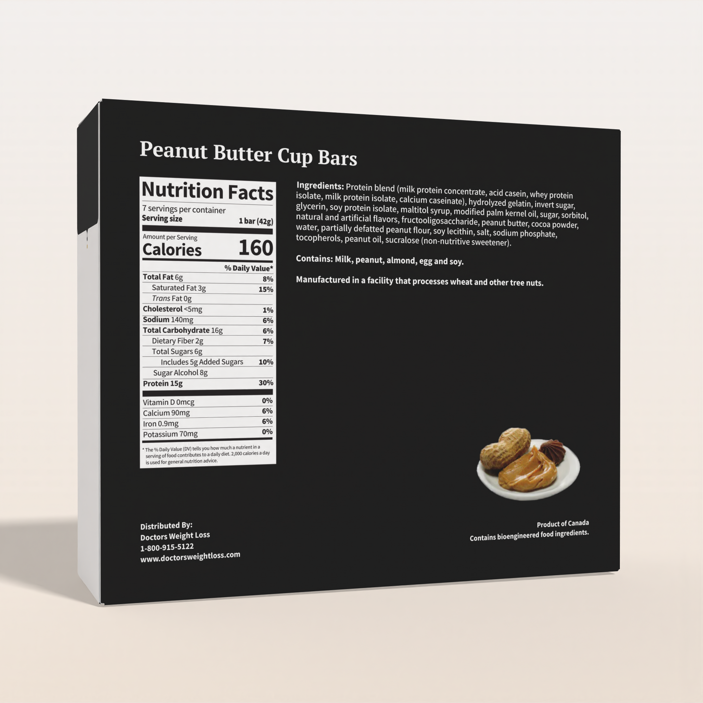 ProtiWise Peanut Butter Cup Diet-Friendly Protein Bars (7ct)