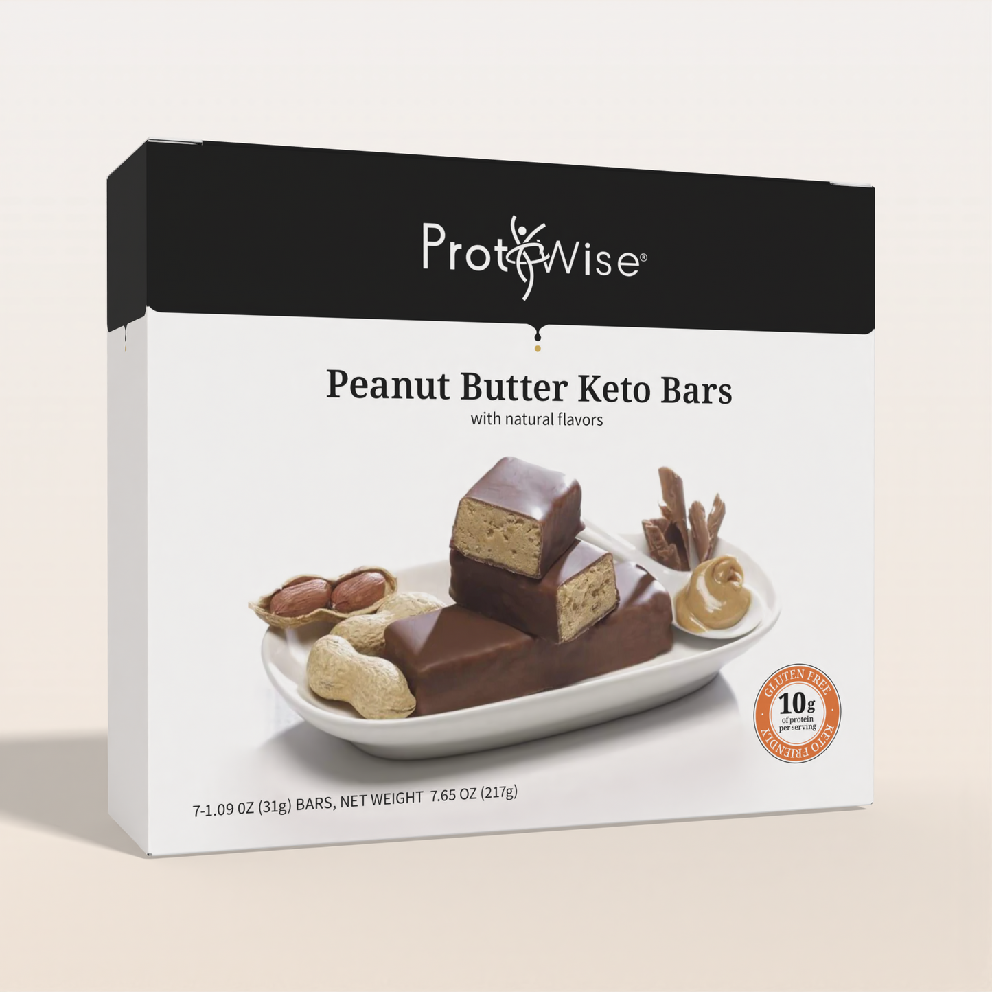 ProtiWise Peanut Butter Keto Diet-Friendly Protein Bars (7ct)