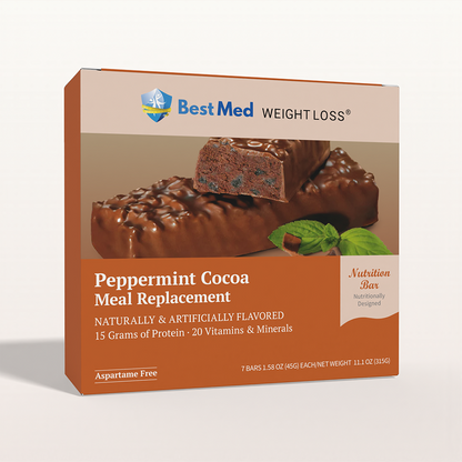 BestMed Meal Replacement Protein Bar, Peppermint Cocoa (7ct)