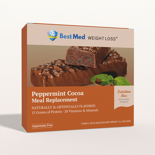 BestMed Meal Replacement Protein Bar, Peppermint Cocoa (7ct)