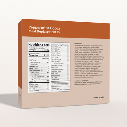 BestMed Meal Replacement Protein Bar, Peppermint Cocoa (7ct)