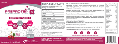 Pre-Protein 15 Cherry 16oz Bottle - Doctors Weight Loss