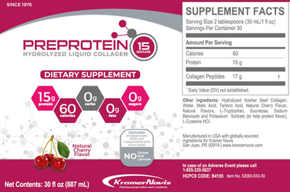 PreProtein 15g Liquid Predigested | High-Protein | Cherry 30oz