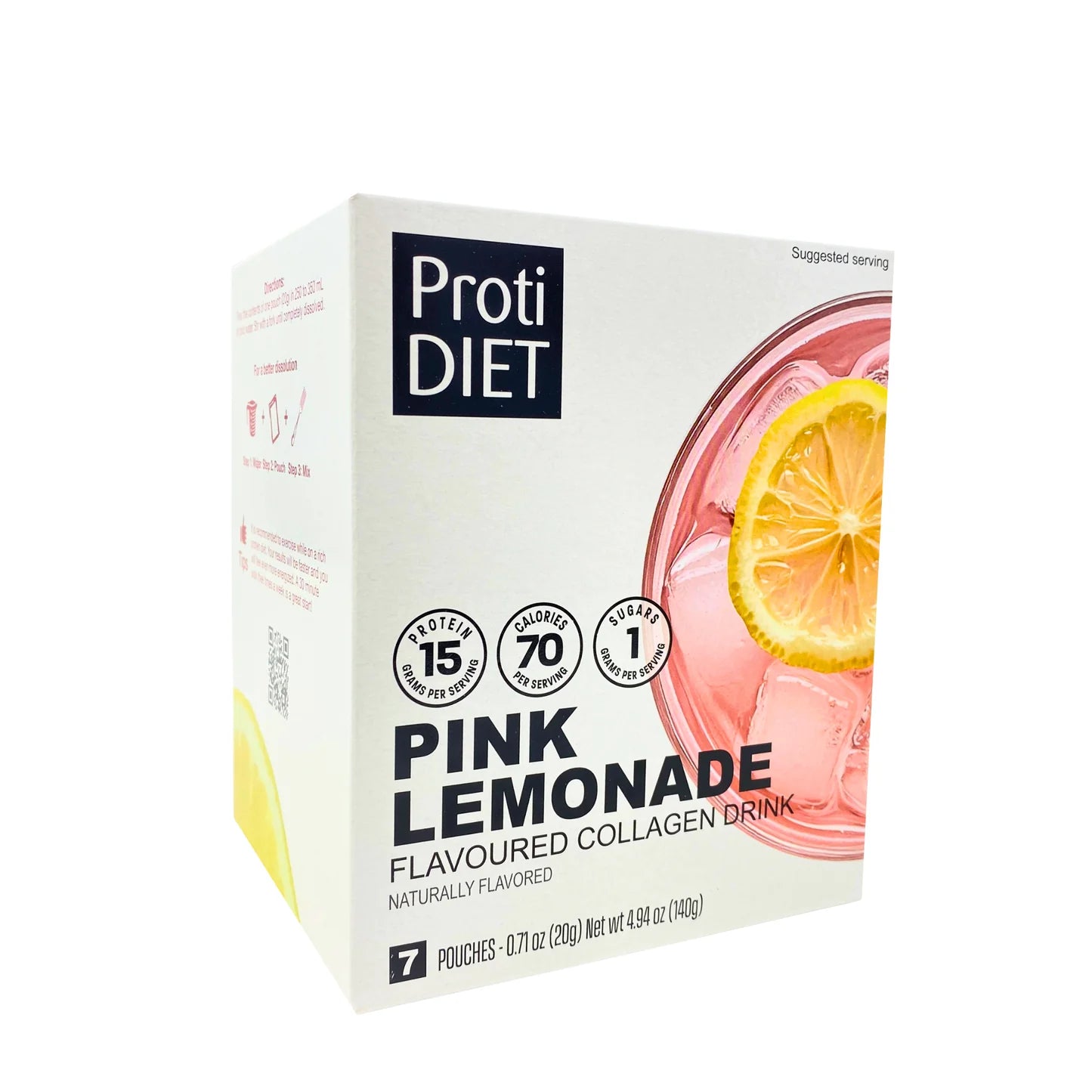 ProtiDIET Pink Lemonade Collagen Drink (7ct)