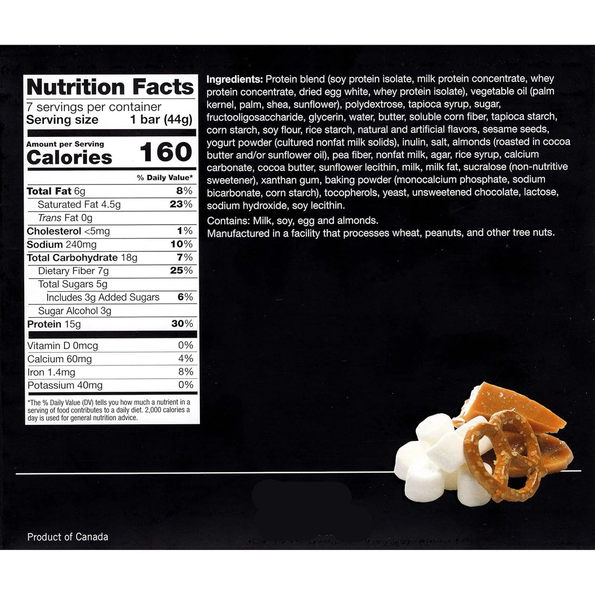 ProtiWise Salted Toffee Pretzel Protein Bars (7Serv)