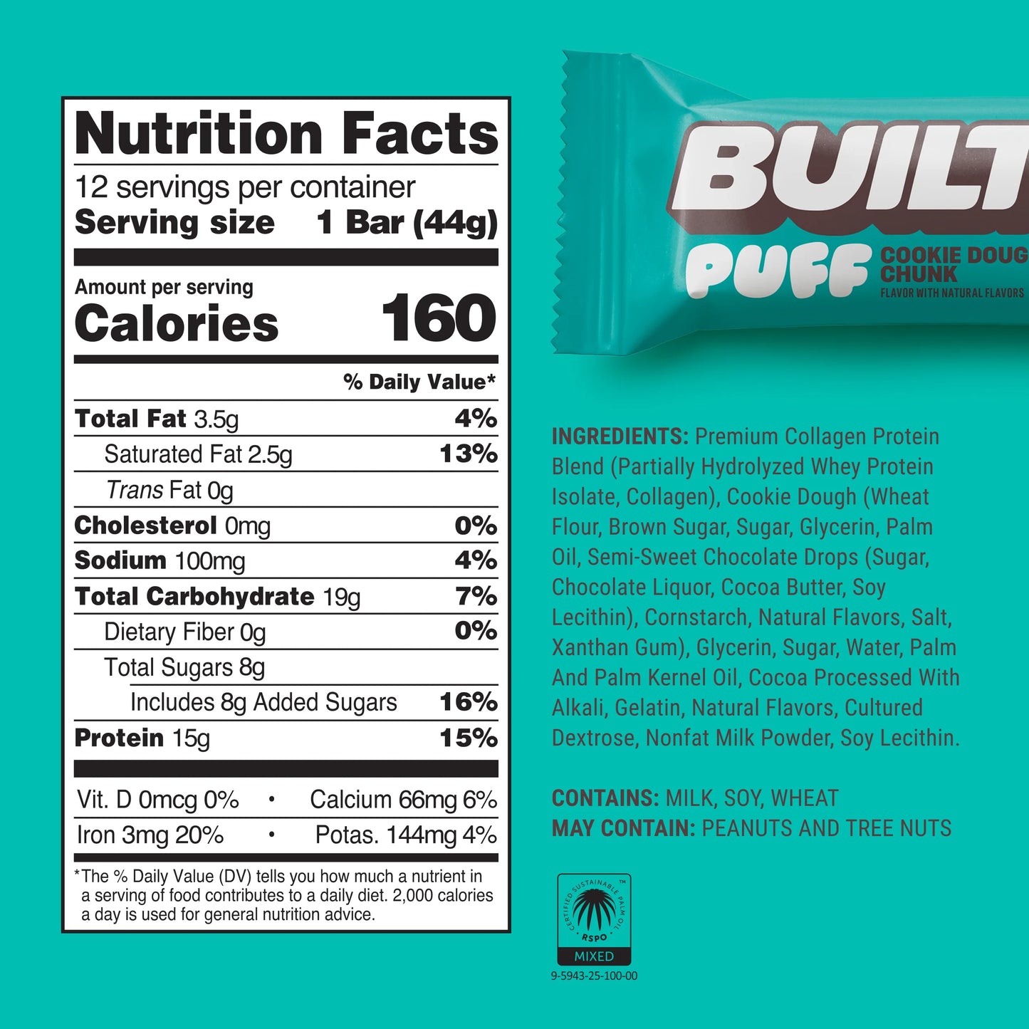 Built - Cookie Dough Chunk Puff Bar (1ct)