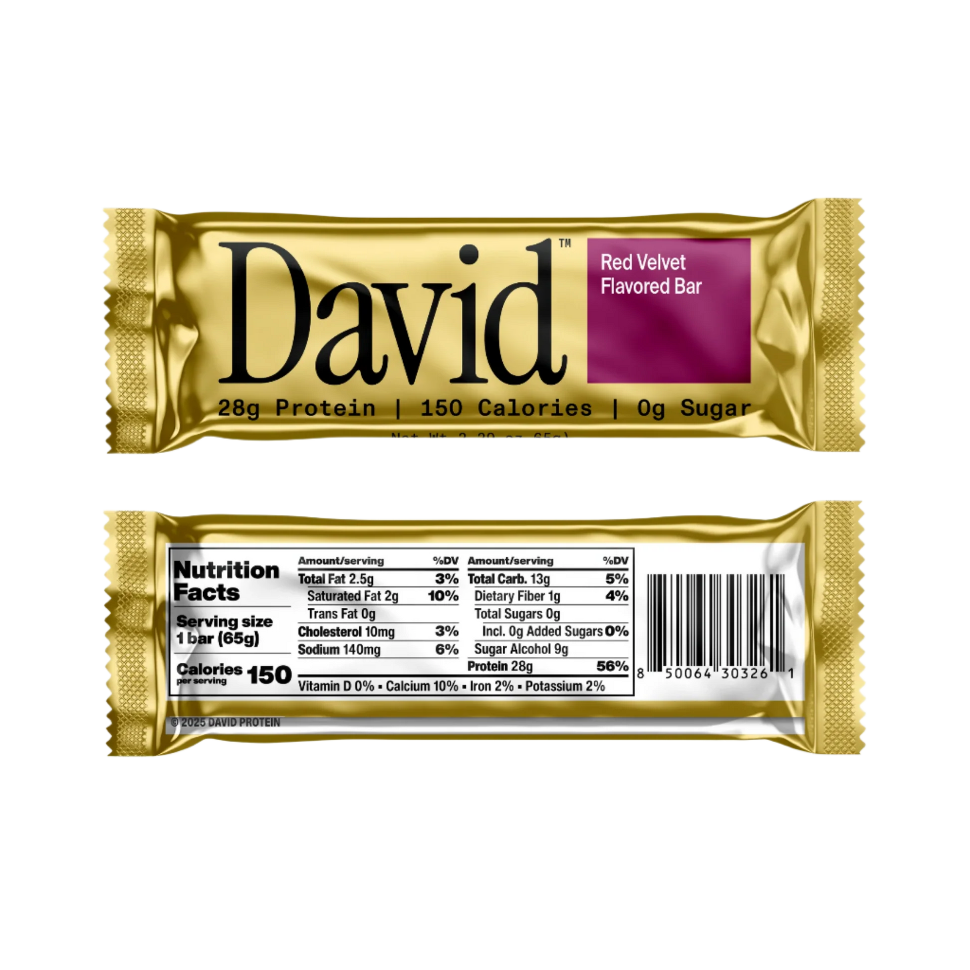 David Bars 28g High-Protein | Red Velvet Bar (1ct) – Doctors