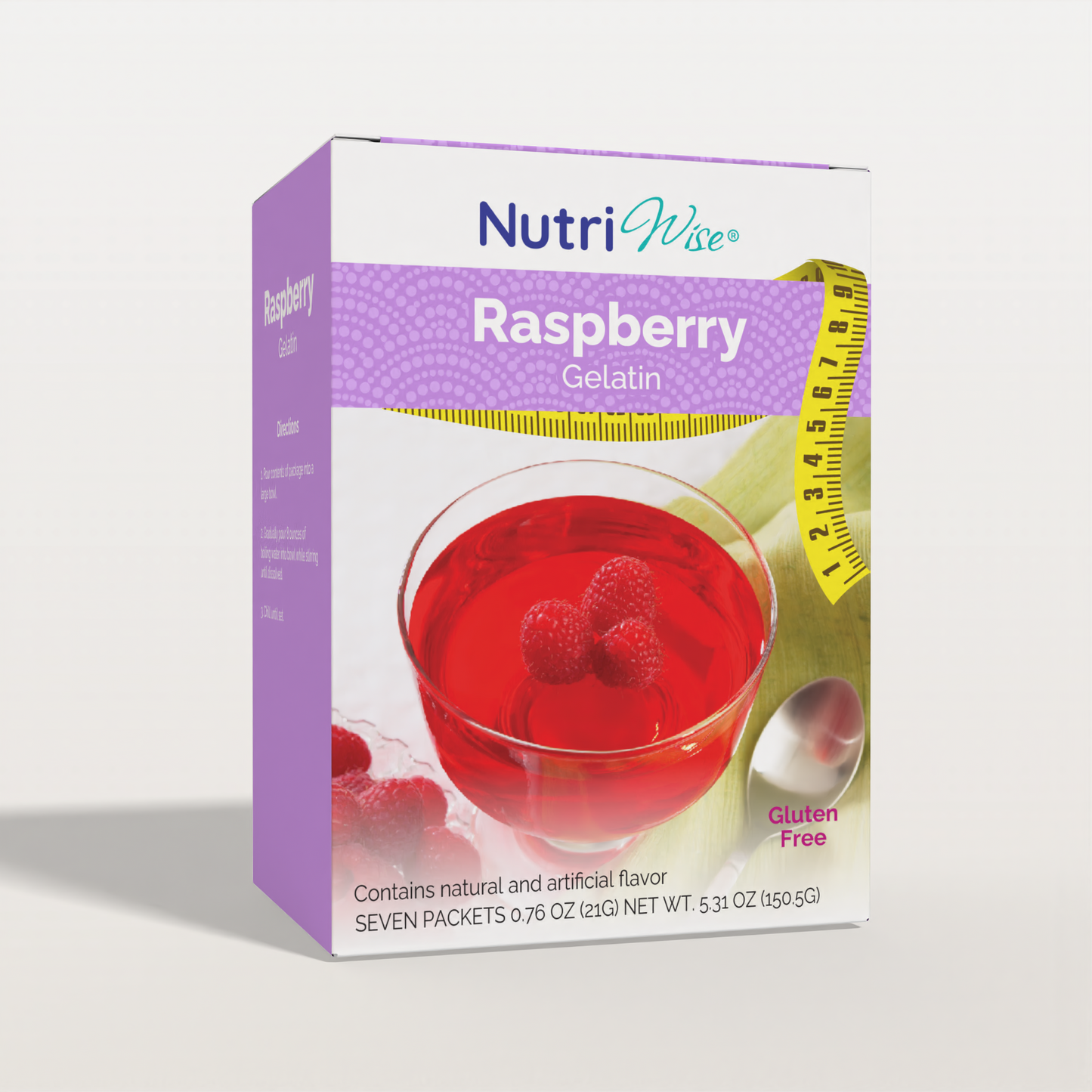 NutriWise High Protein Raspberry Gelatin (7ct)