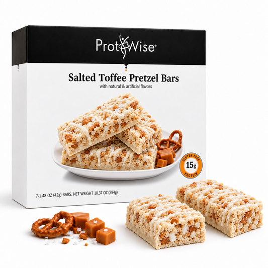 ProtiWise Salted Toffee Pretzel Protein Bars (7Serv)