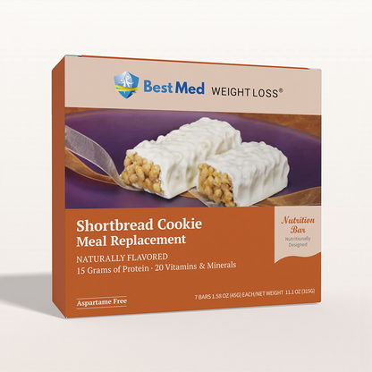 BestMed Meal Replacement Protein Bar, Shortbread Cookie (7ct)