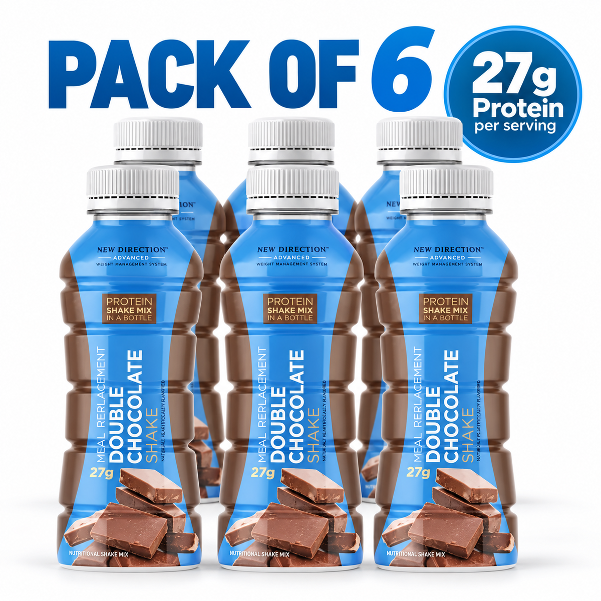 Chocolate 27g Protein Shake (6 Bottles)