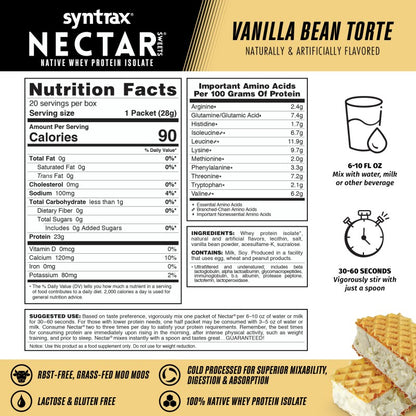 Syntrax Nectar Grab n Go - Vanilla Bean Torte 23g Protein (20 Pack)