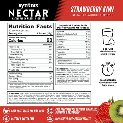 Syntrax Nectar Grab n Go - Strawberry Kiwi 23g Protein (1 Pack)