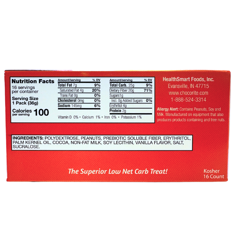 ChocoRite Peanut Butter Cup Patties | High-Fiber Delicious Snack