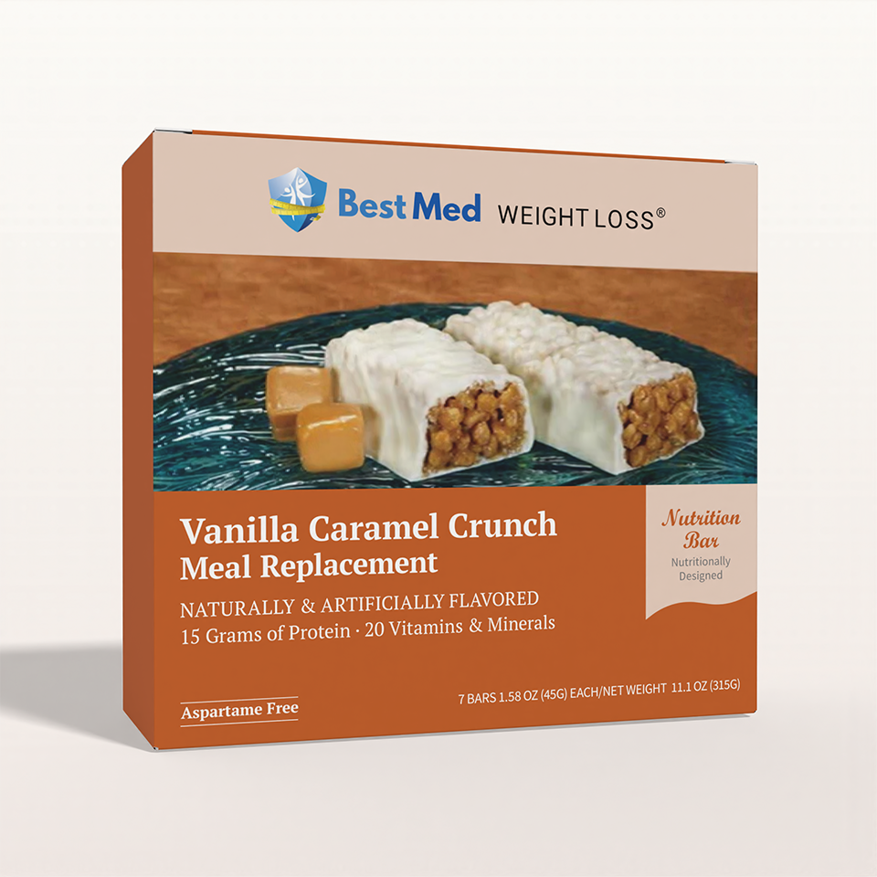 BestMed Meal Replacement Protein Bar, Vanilla Caramel Crunch (7ct)