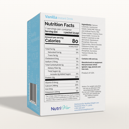 NutriWise Vanilla Instant Protein Drink (7ct)