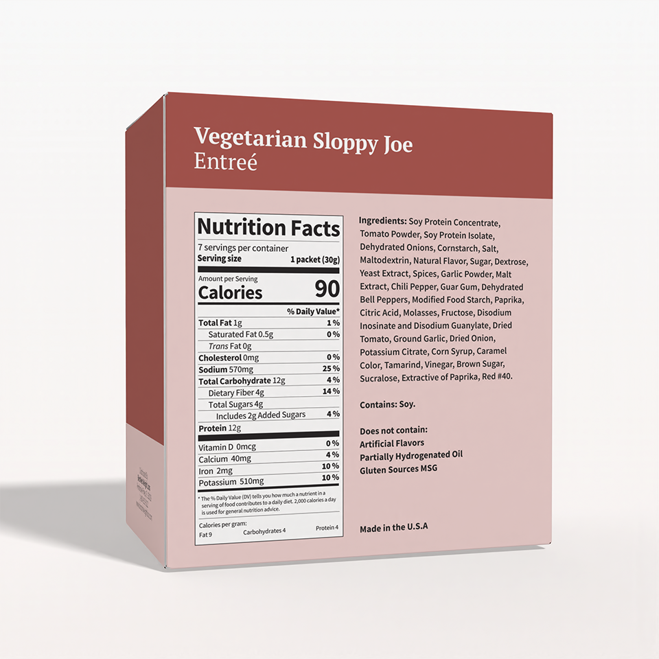 BestMed High-Protein Meal, Vegetarian Sloppy Joe (7ct)